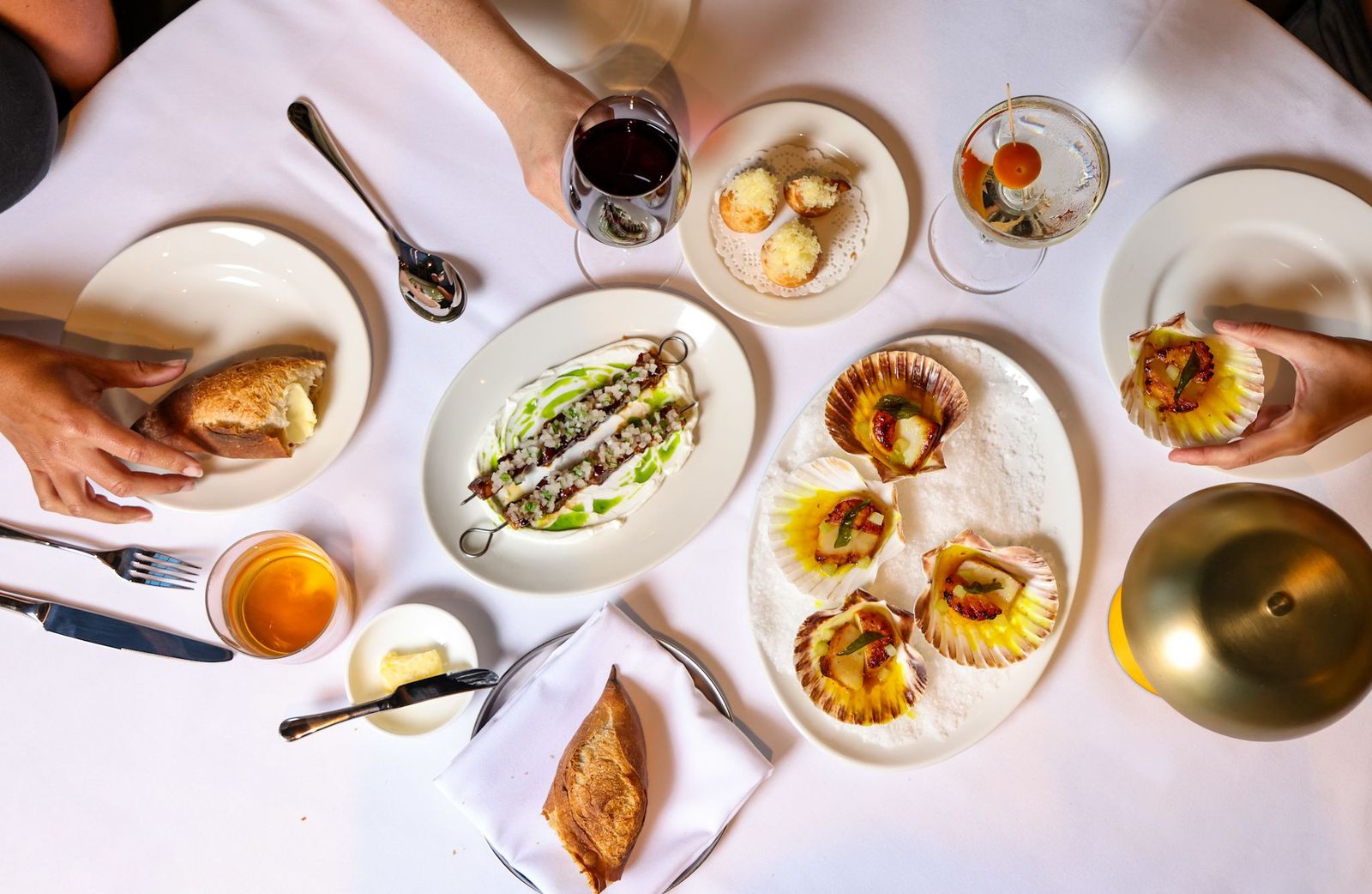 Dishes and cocktails at Stiletto